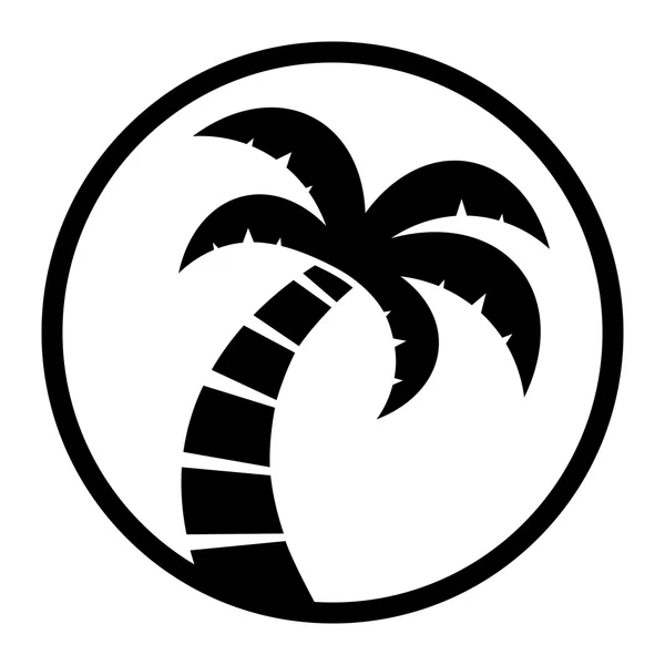 Tropikalnych Palm Tree wektor ikona — Wektor stockowy