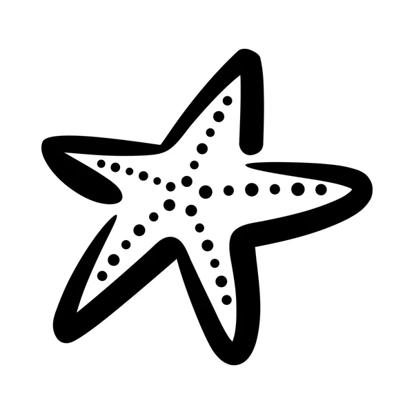 Praia Starfish Sea Life Vector Ícone — Vetor de Stock