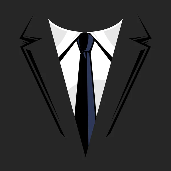 ビジネス スーツ ・ ネクタイの正式な衣装ベクトル アイコン — ストックベクタ