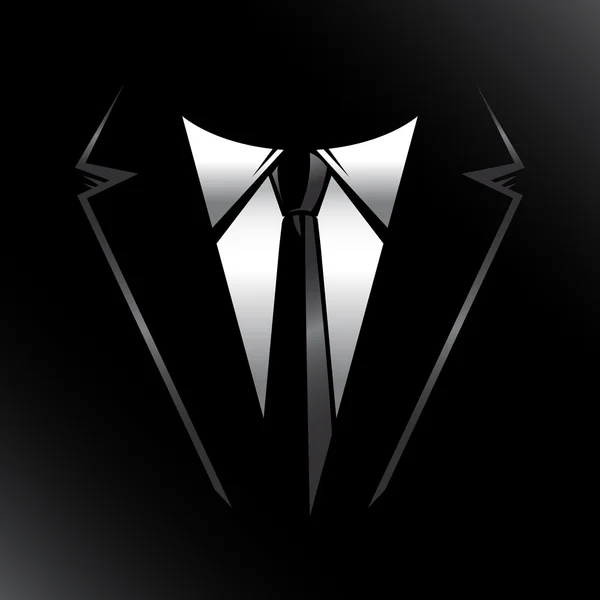 Business Formal Suit & Tie Outfit vetor ícone — Vetor de Stock