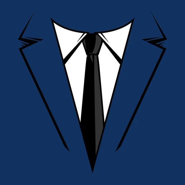 Business Formal Suit & Tie Outfit vetor ícone — Vetor de Stock