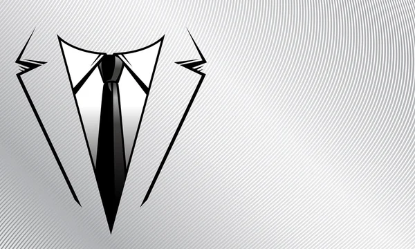 ビジネス スーツ ・ ネクタイの正式な衣装ベクトル アイコン — ストックベクタ