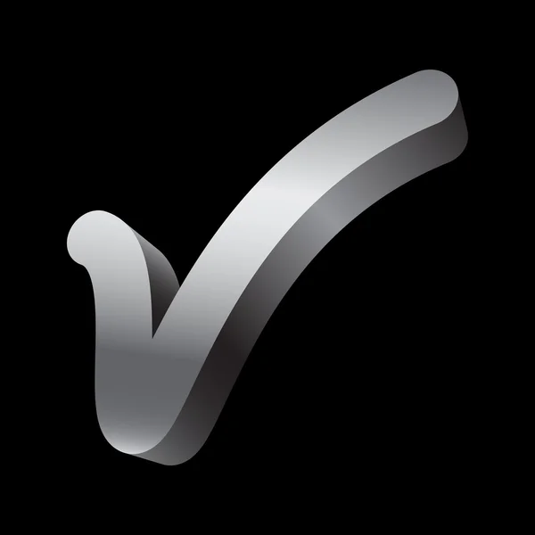 Marca de verificación icono de vector — Vector de stock