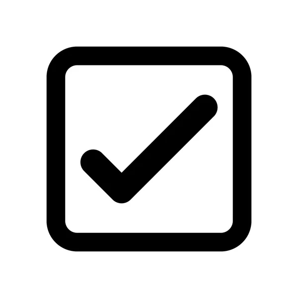 Marca de verificación icono de vector — Vector de stock