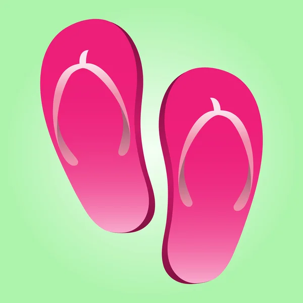 Flip Flops sommar strand tofflor skor vektor Icon — Stock vektor