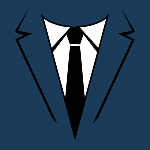Business formale Anzug & Krawatte Outfit Vektorsymbol lizenzfreie Stockillustrationen