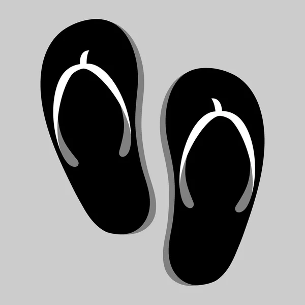 Διάνυσμα παπούτσια παντόφλες flip Flops καλοκαίρι παραλία εικονίδιο Διάνυσμα Αρχείου