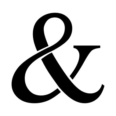 Ampersand Keyboard And Symbol vector icon clipart