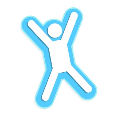 Kişi atlama atlamak başarı vektör simgesi