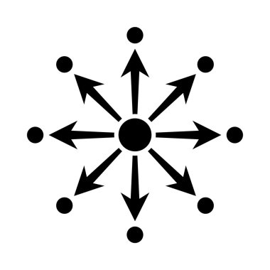 Ağ bağlantısı harita diyagramı vektör simgesi