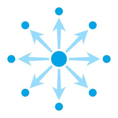 Ağ bağlantısı harita diyagramı vektör simgesi