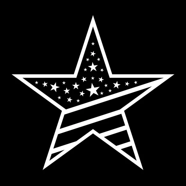 Förenta staterna Usa flaggan stjärna vektor icon — Stock vektor