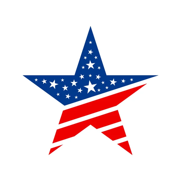 Estados Unidos da América USA Bandeira Star vector icon — Vetor de Stock