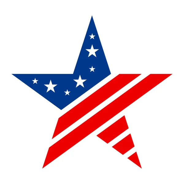 Estados Unidos da América USA Bandeira Star vector icon — Vetor de Stock