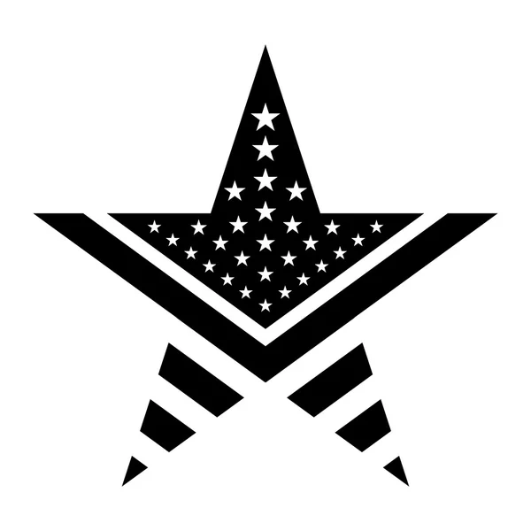 United States of America USA Flag Star vector icon - Stok Vektor