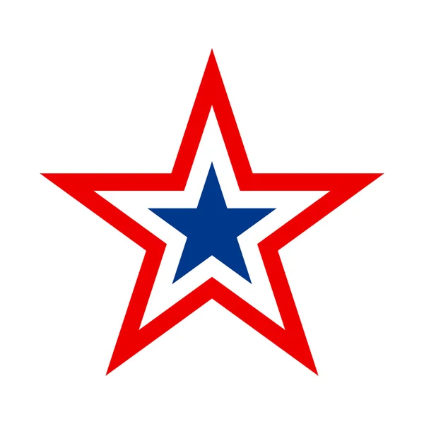 Förenta staterna Usa flaggan stjärna vektor icon — Stock vektor