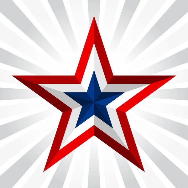 Значок вектора звезды флага США — стоковый вектор