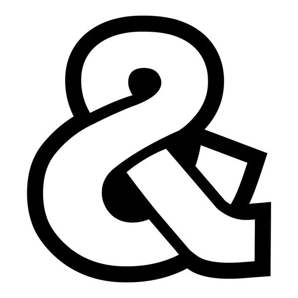 Ampersand Symbol klávesnice a vektorové ikony — Stockový vektor