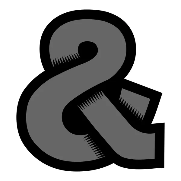 Ampersand teclado y símbolo icono de vector — Archivo Imágenes Vectoriales