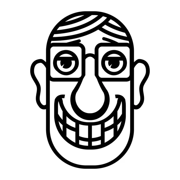 Nerd Geek verliezer Vector Cartoon — Stockvector