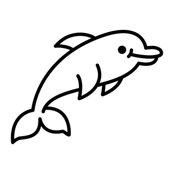 Ilustracja wektorowa kreskówka Delfin — Wektor stockowy