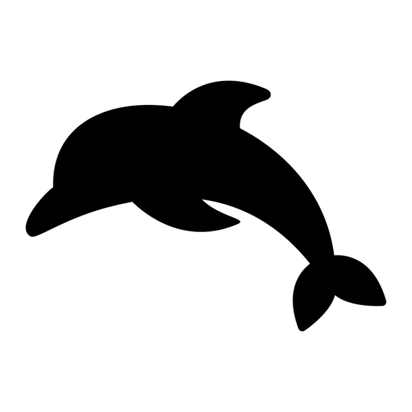 Dibujos animados Dolphin vector ilustración — Vector de stock