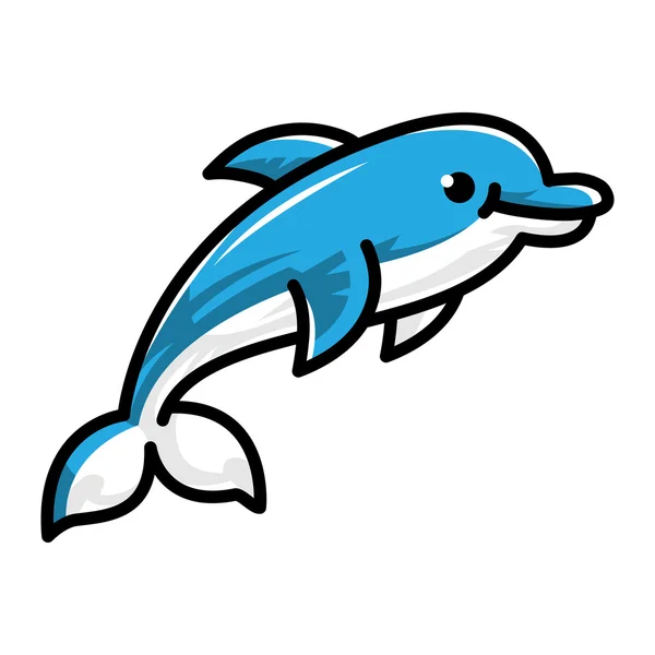 Delfin rajzfilm vektoros illusztráció — Stock Vector