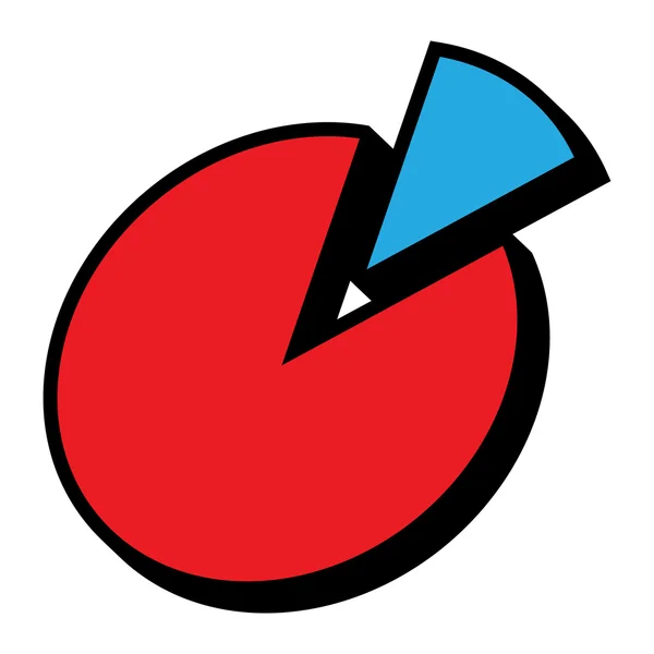 Kördiagram grafikon Vector Icon — Stock Vector