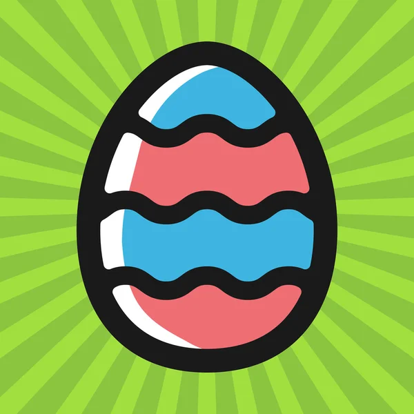 Ícone vetor de ovo de Páscoa — Vetor de Stock