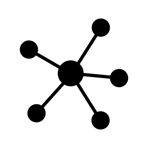 네트워크 연결 지도 다이어그램 벡터 아이콘 — 스톡 벡터