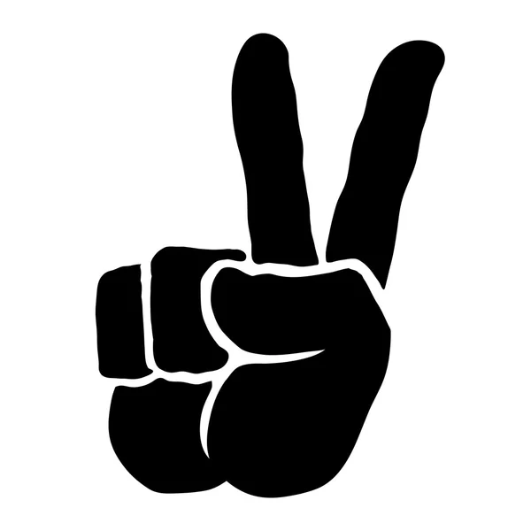 Peace Sign Hand Gesture vector icon — Stock Vector