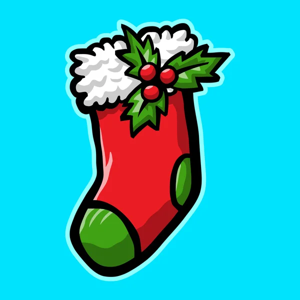 Christmas Stocking vector icon — Stock Vector