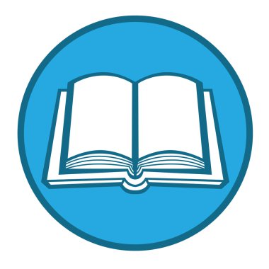 Kitap okuma vektör simgesi