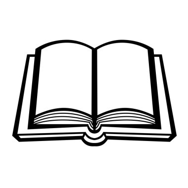 Kitap okuma vektör simgesi