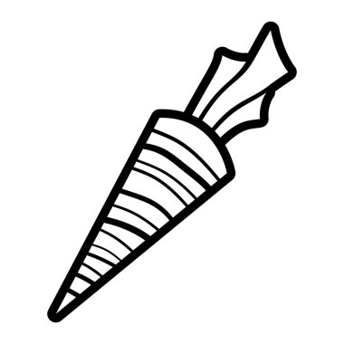 Havuç sebze vektörü simgesi