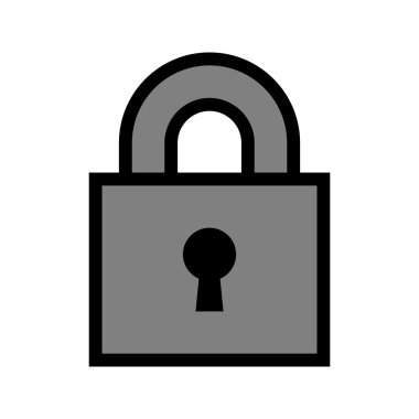 Metal kilit güvenlik vektör simgesi