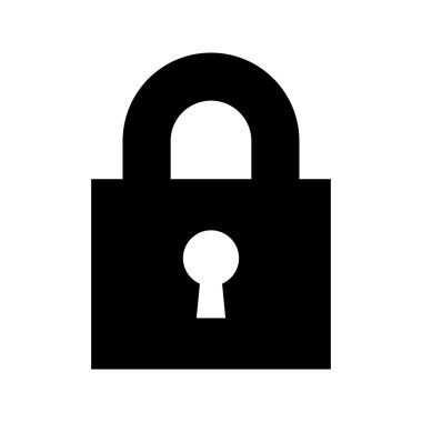 Metal kilit güvenlik vektör simgesi