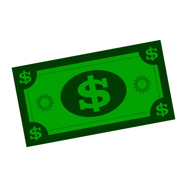Ceny środków pieniężnych waluty papieru dolara wektor ikona — Wektor stockowy