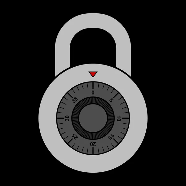 Metal Lock icono vectorial de seguridad — Vector de stock