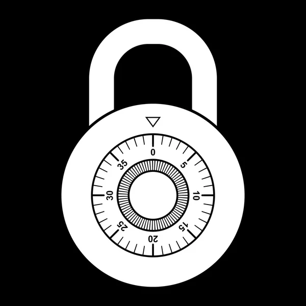 Metalen Lock vector beveiligingspictogram — Stockvector