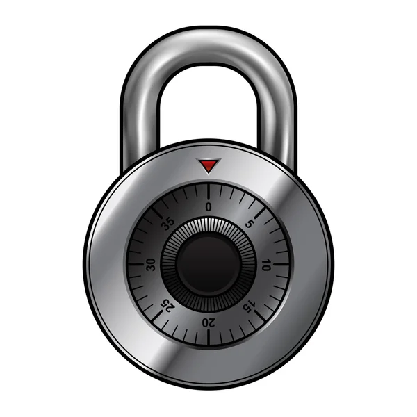 Metal Lock Security vector icon — Stock Vector