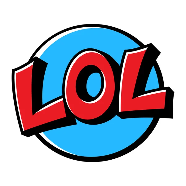 LOL Laugh Out Loud Graphic Text Font Icono vectorial de letras — Vector de stock