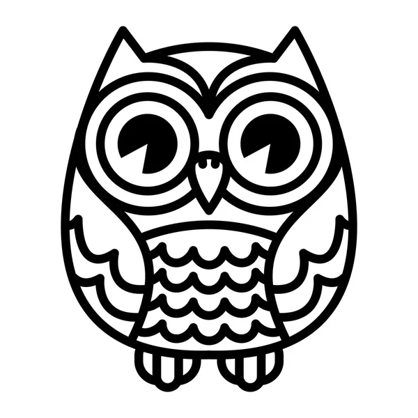 Owl Wise Bird vector icon