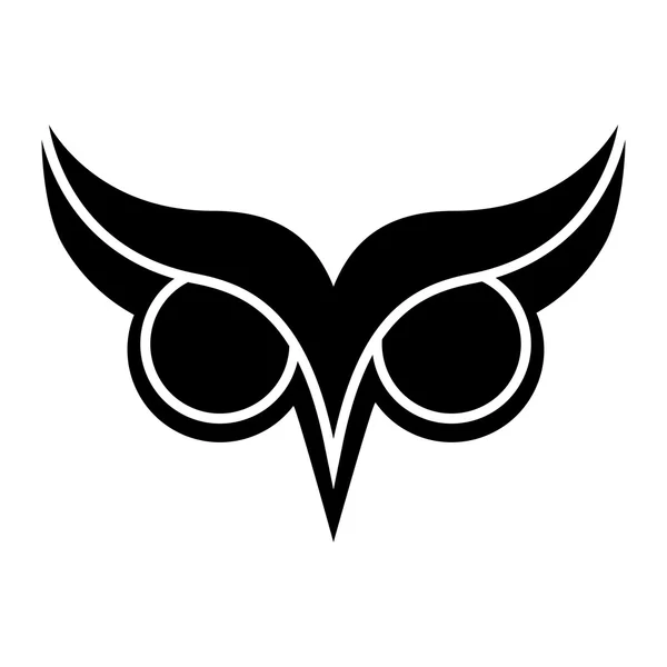 Búho sabio icono de vector de aves — Vector de stock