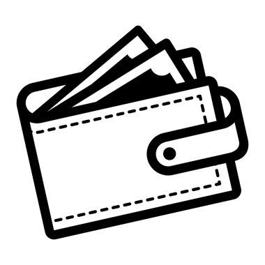 M-cüzdan nakit para vektör simgesi