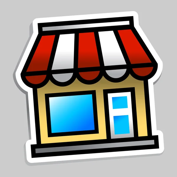 Business Store Front Shop vector icon — Stock Vector