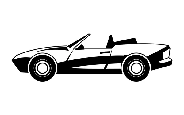 Cabrio-Sportwagen-Vektor-Symbol — Stockvektor