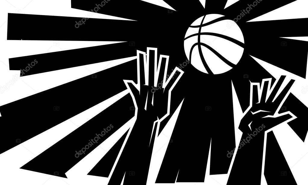 Basketball Hands Jump Ball vector icon