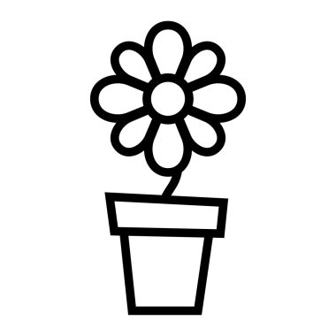 Çiçek bitki vektör simgesi
