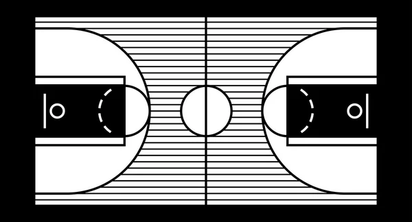 Baloncesto icono vector de la cancha — Vector de stock